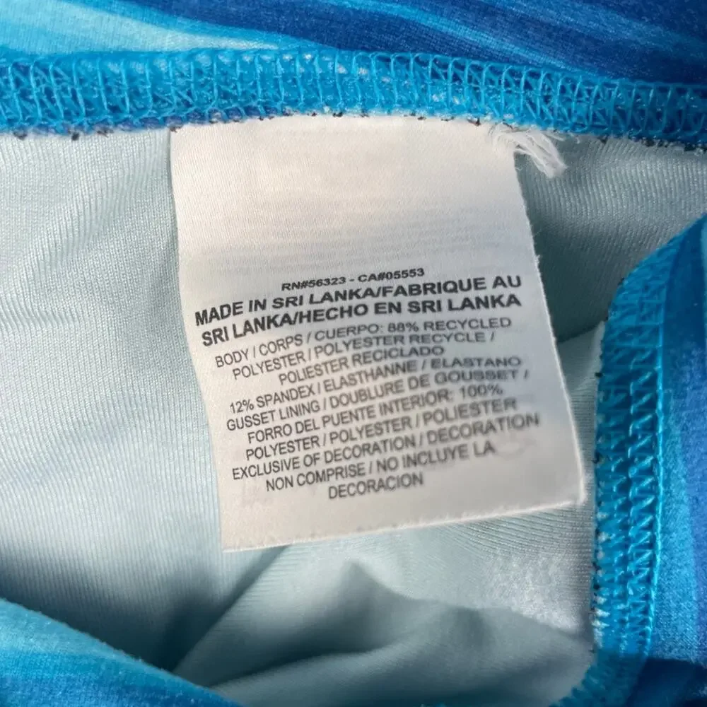 Nike Women's Medium Blue Tye Dye Dri-Fit Polyester Spandex Workout Thights